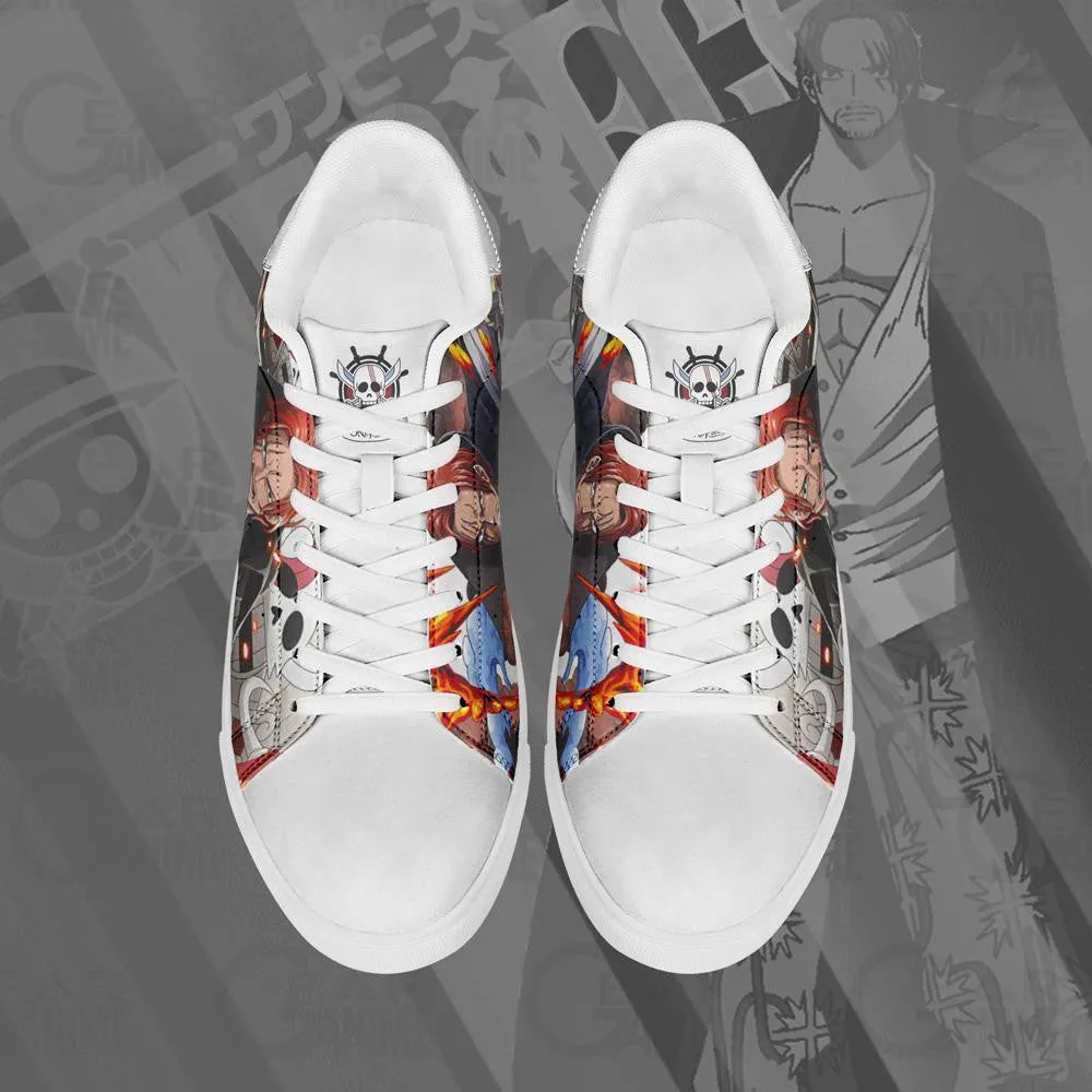 Red Hair Shanks Skate Shoes OP Custom Anime Shoes