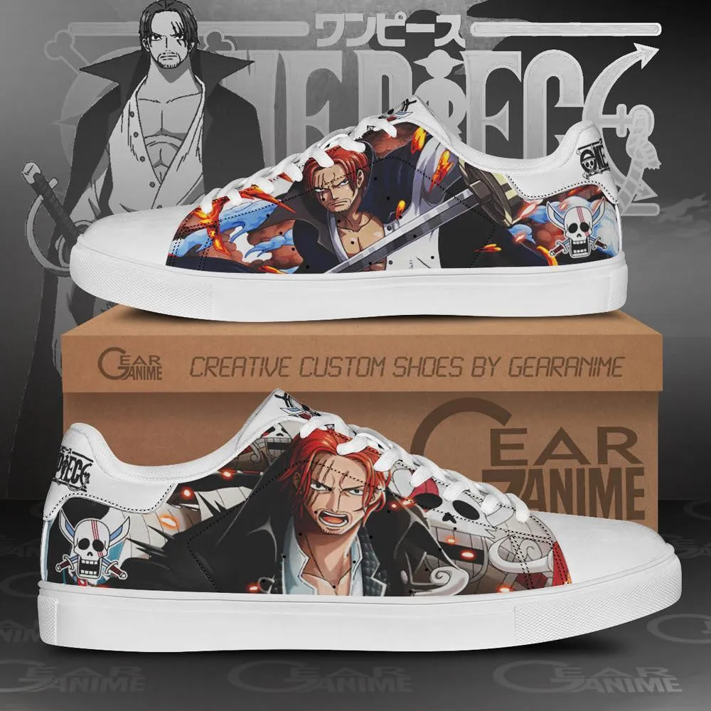 Red Hair Shanks Skate Shoes OP Custom Anime Shoes