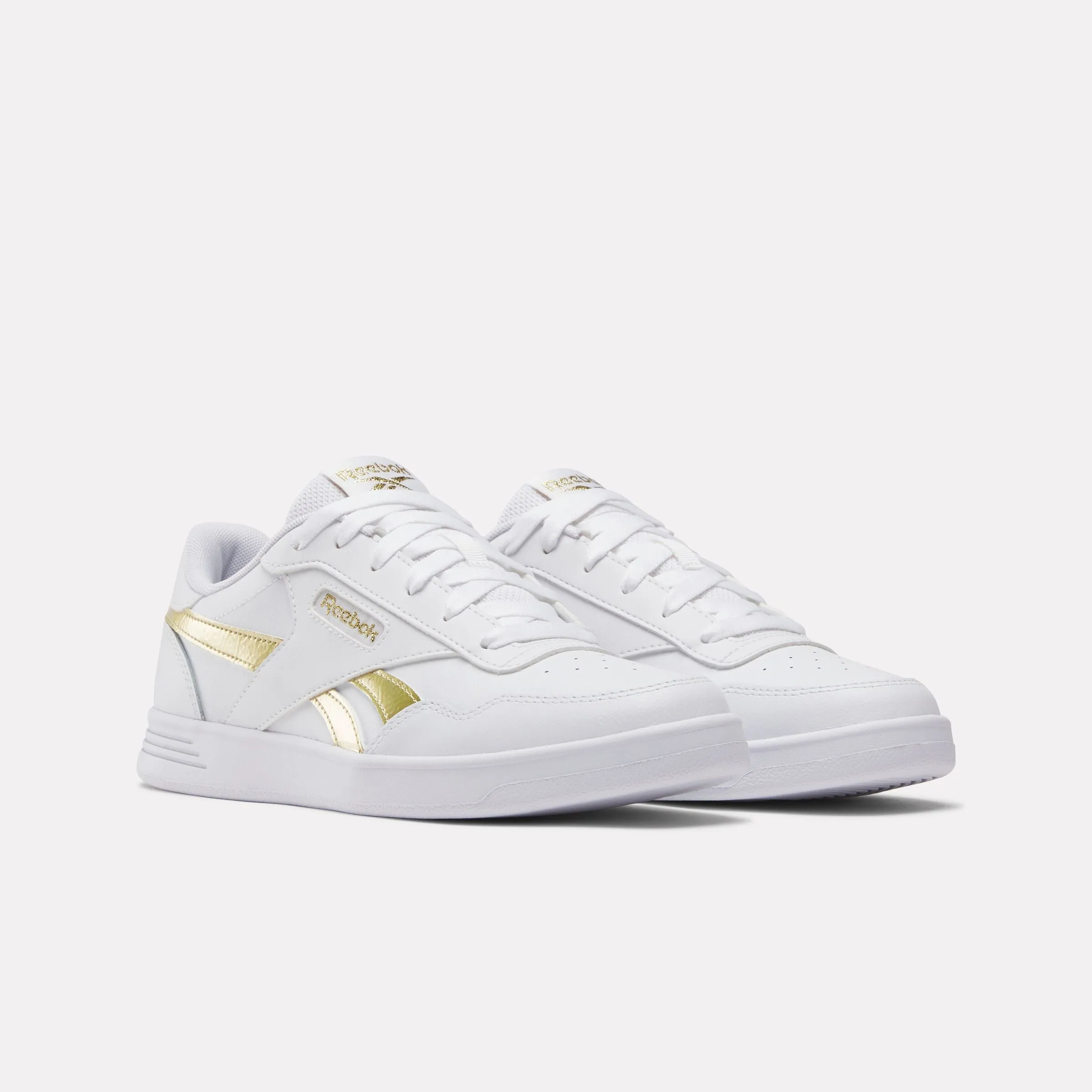 Reebok Court Advance Shoes White/White/Gold