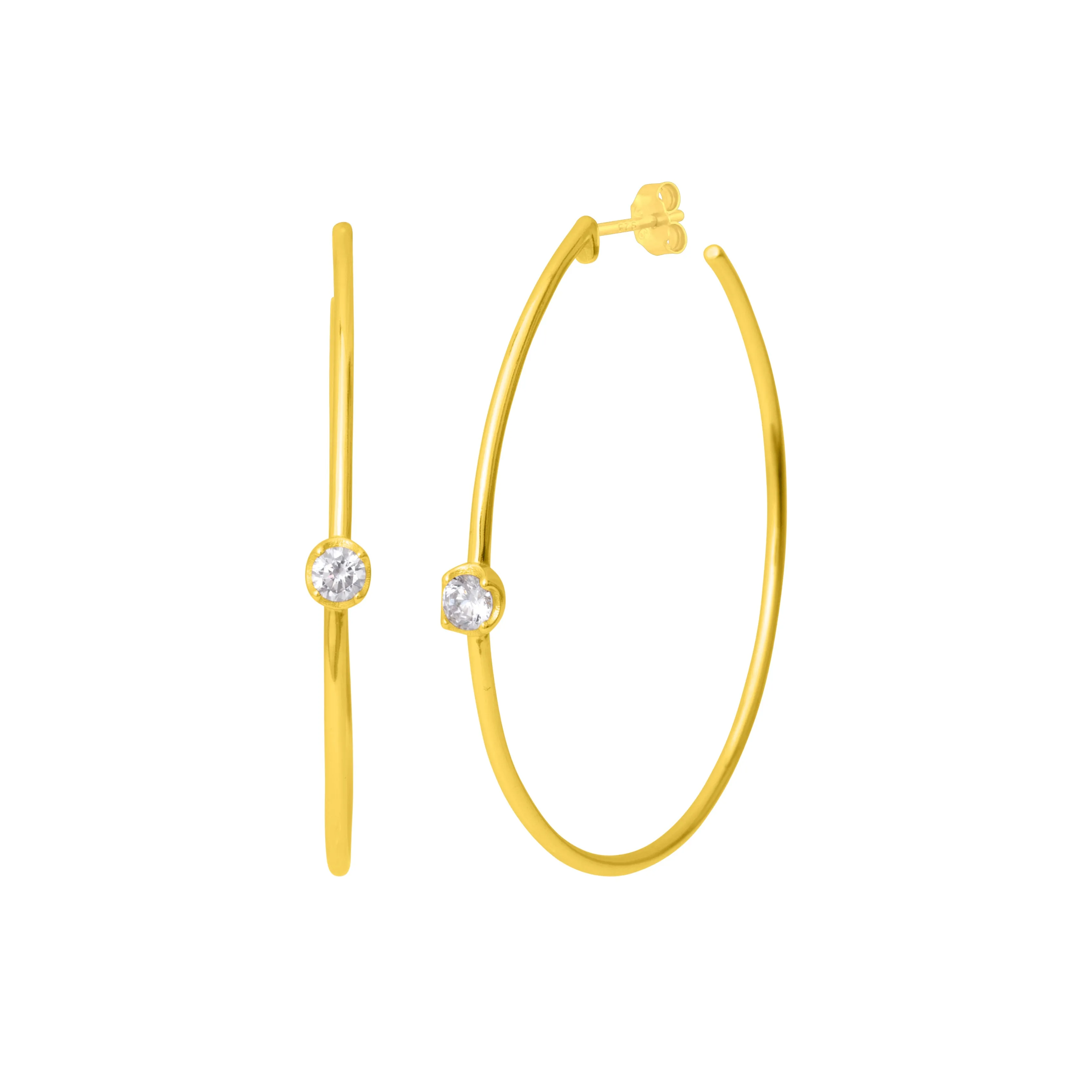 SABINE STATEMENT HOOPS GOLD