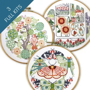 Seeds & Wings Embroidery Kit Bundle of 3