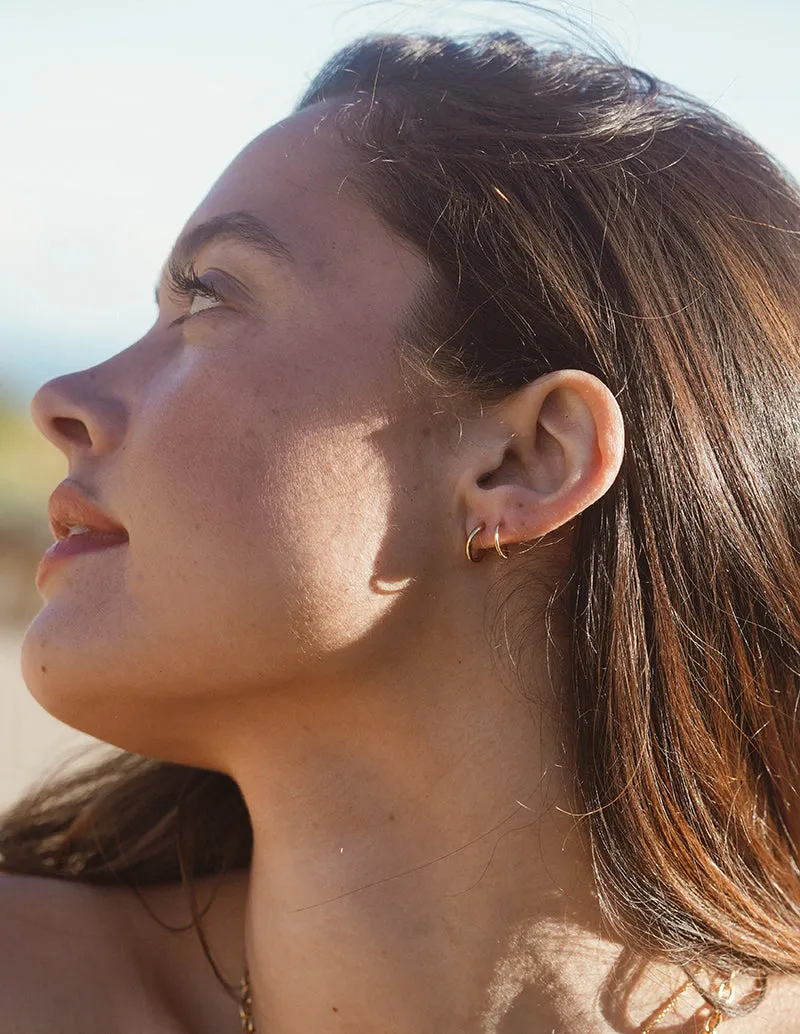 Silver Bold Nautilus Hoops