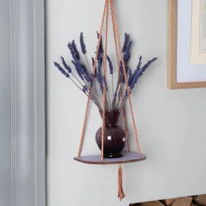 Small Hanging Plant Shelf Lilac Wash