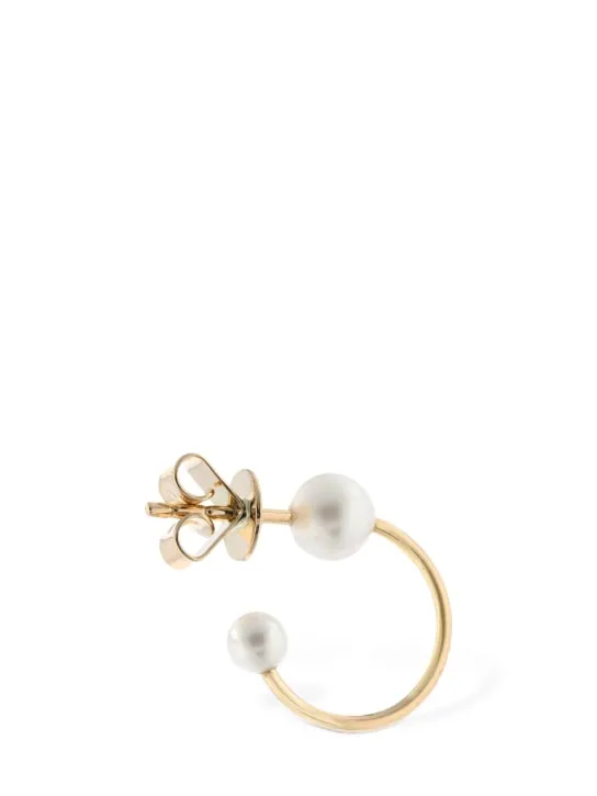 Sophie Bille Brahe   Petite Claudia pearl hoop mono earring 