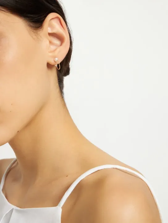 Sophie Bille Brahe   Petite Claudia pearl hoop mono earring 