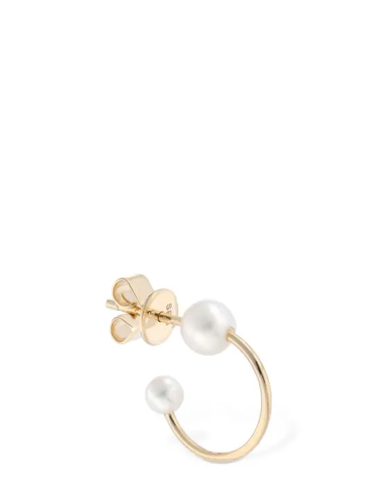 Sophie Bille Brahe   Petite Claudia pearl hoop mono earring 