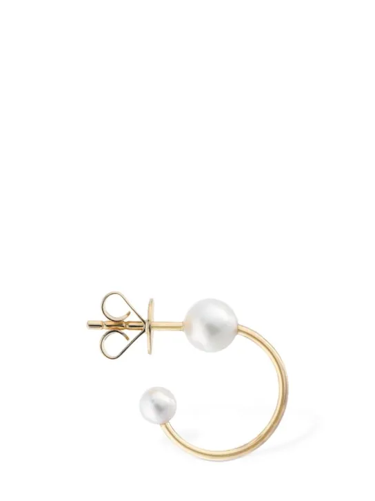 Sophie Bille Brahe   Petite Claudia pearl hoop mono earring 