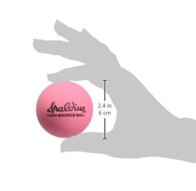 Spalding High Bounce Pink Rubber Ball