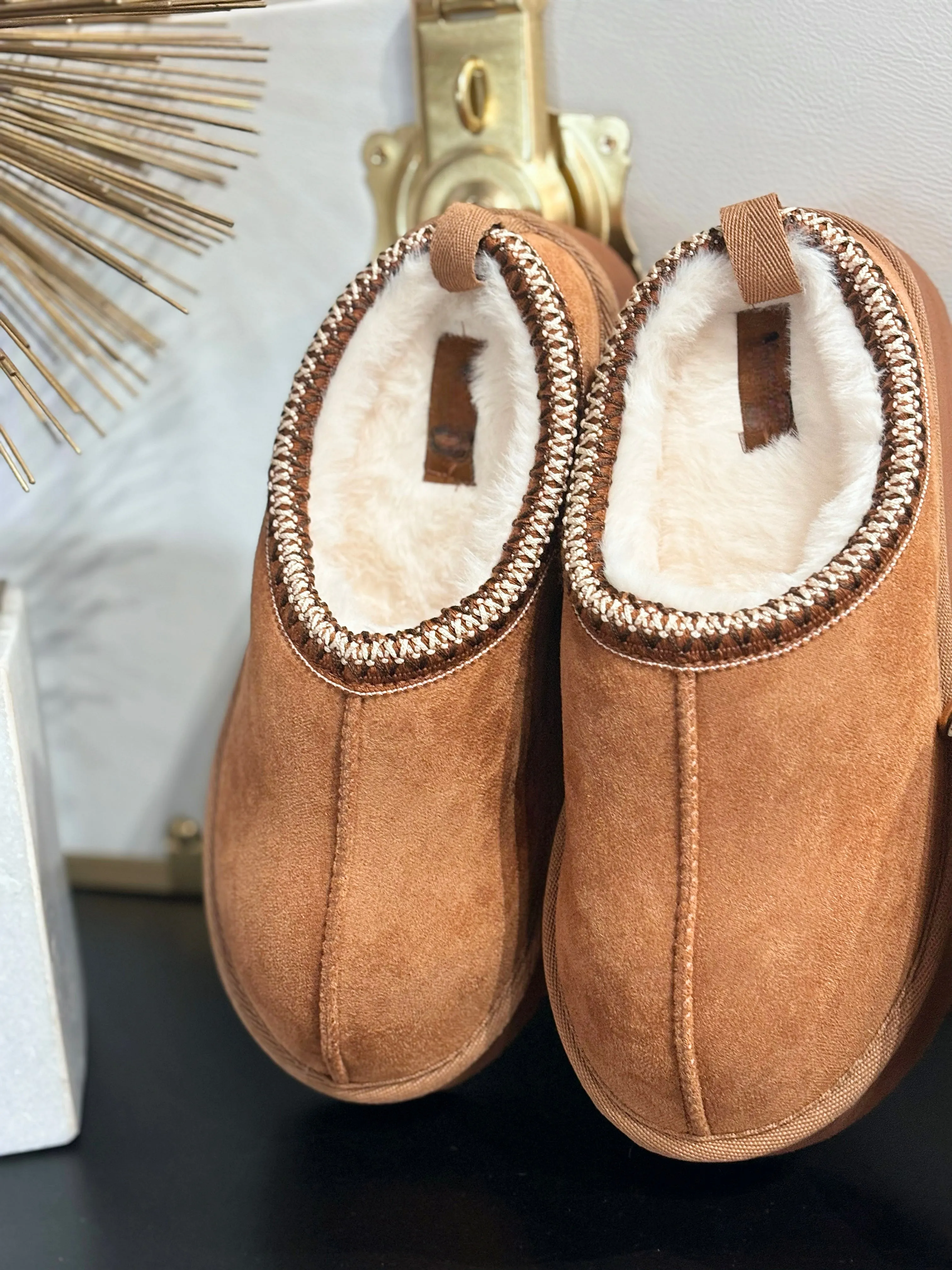 Sparks Taz Mini Platform Slippers - Tan