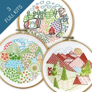 Summer Landscapes Embroidery Kit Bundle of 3