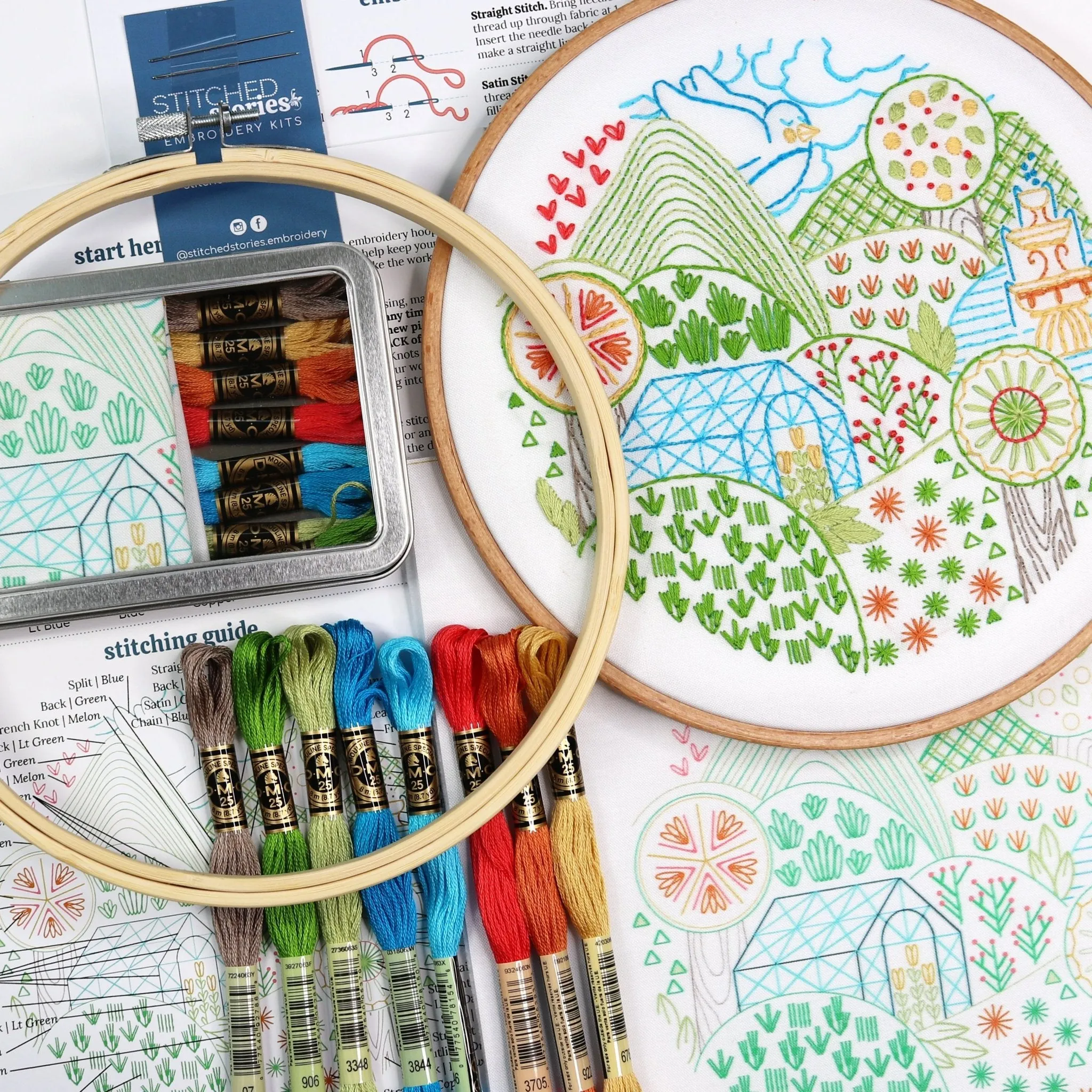 Summer Landscapes Embroidery Kit Bundle of 3