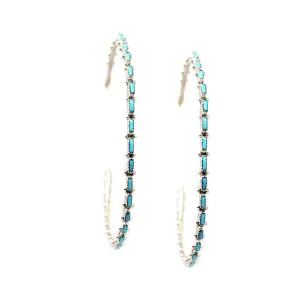 The Original Zuni Hoops - Turquoise: 3"