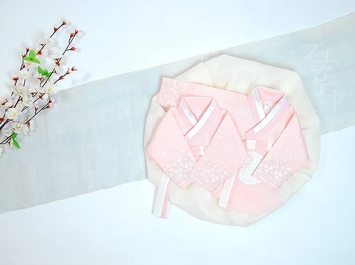 Tiny Wild Flower Baby Girl Hanbok in Pink