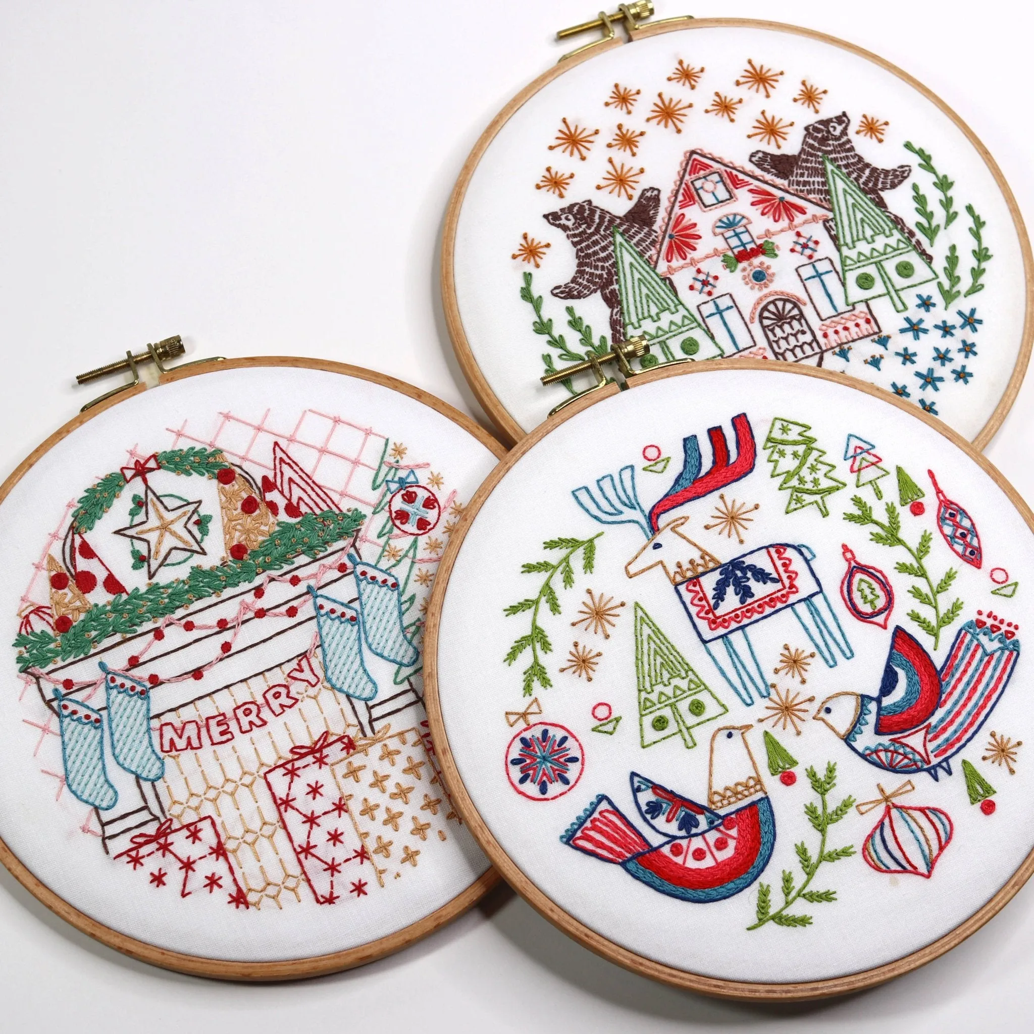 Tis the Season Embroidery Kit Bundle of 3