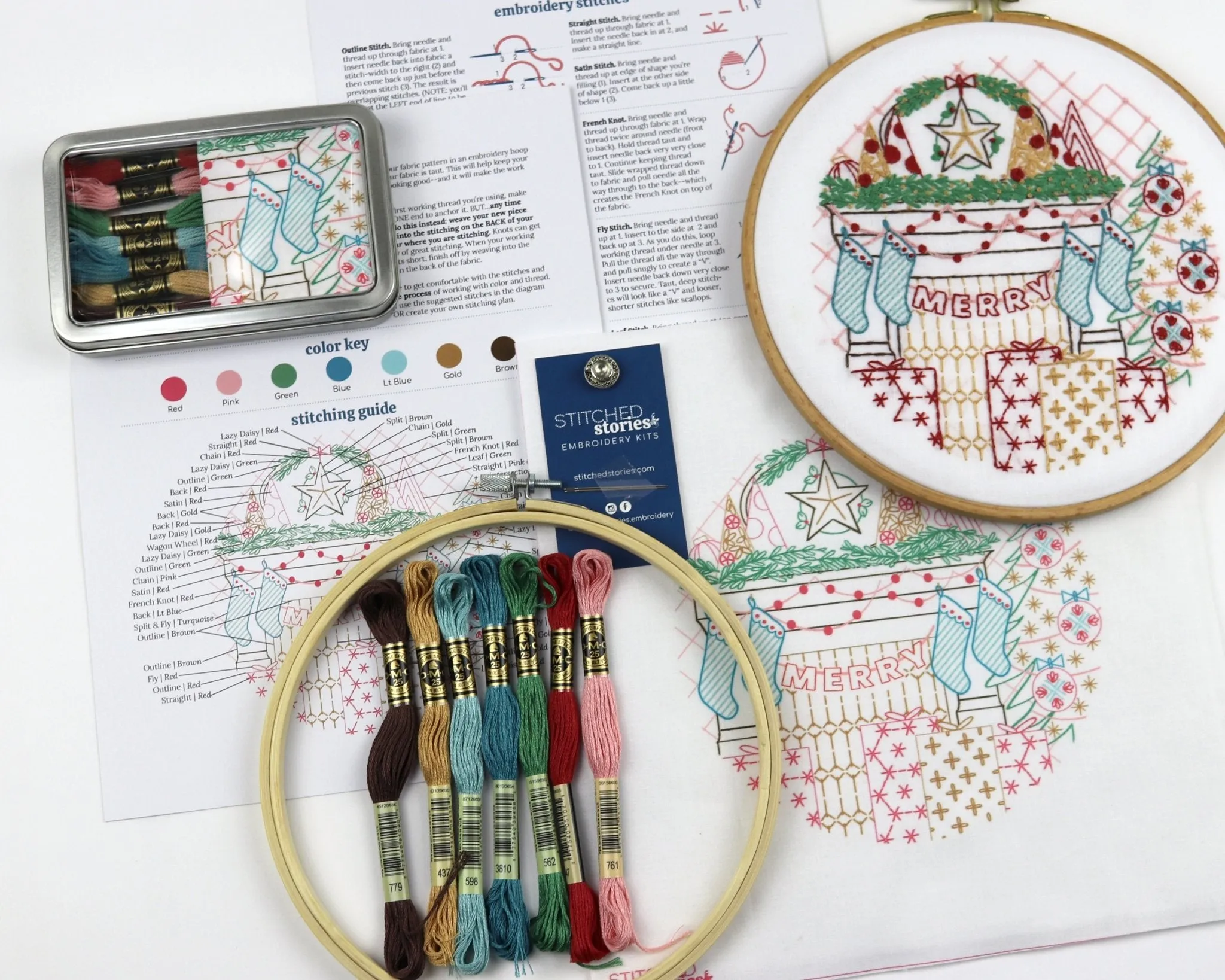 Tis the Season Embroidery Kit Bundle of 3