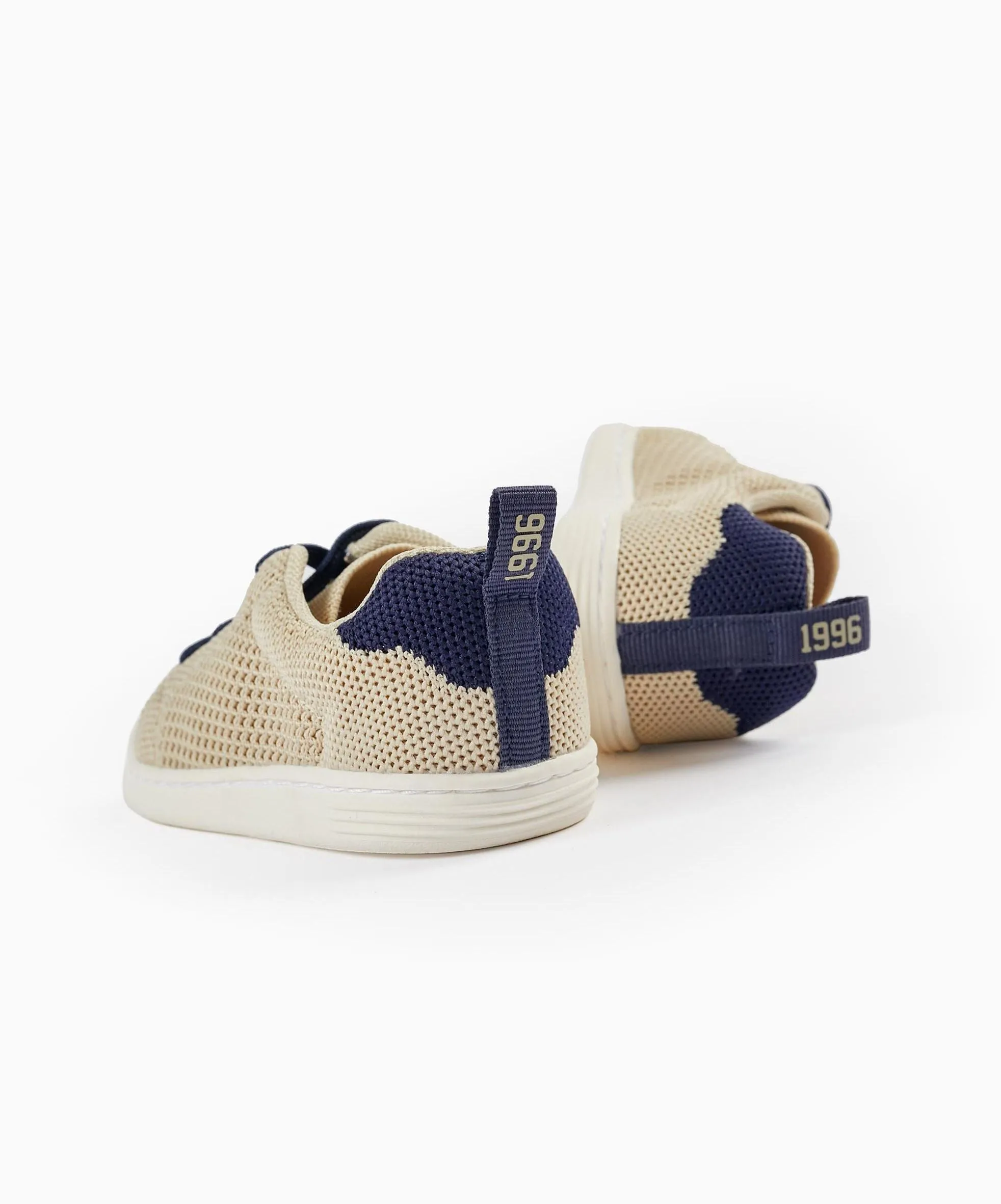 Trainers in Mesh for Baby Boy 'ZY 1996', Beige/Dark Blue