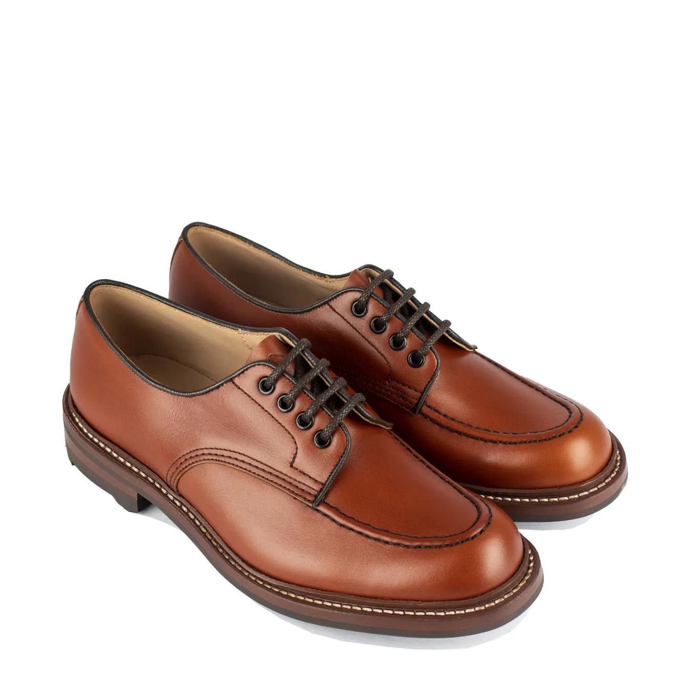 Trickers Heath Golf Derby Shoe Marron