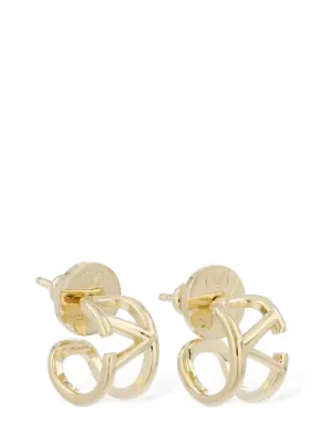 Valentino Garavani   Mini V logo signature hoop earrings 