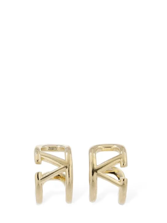 Valentino Garavani   Mini V logo signature hoop earrings 