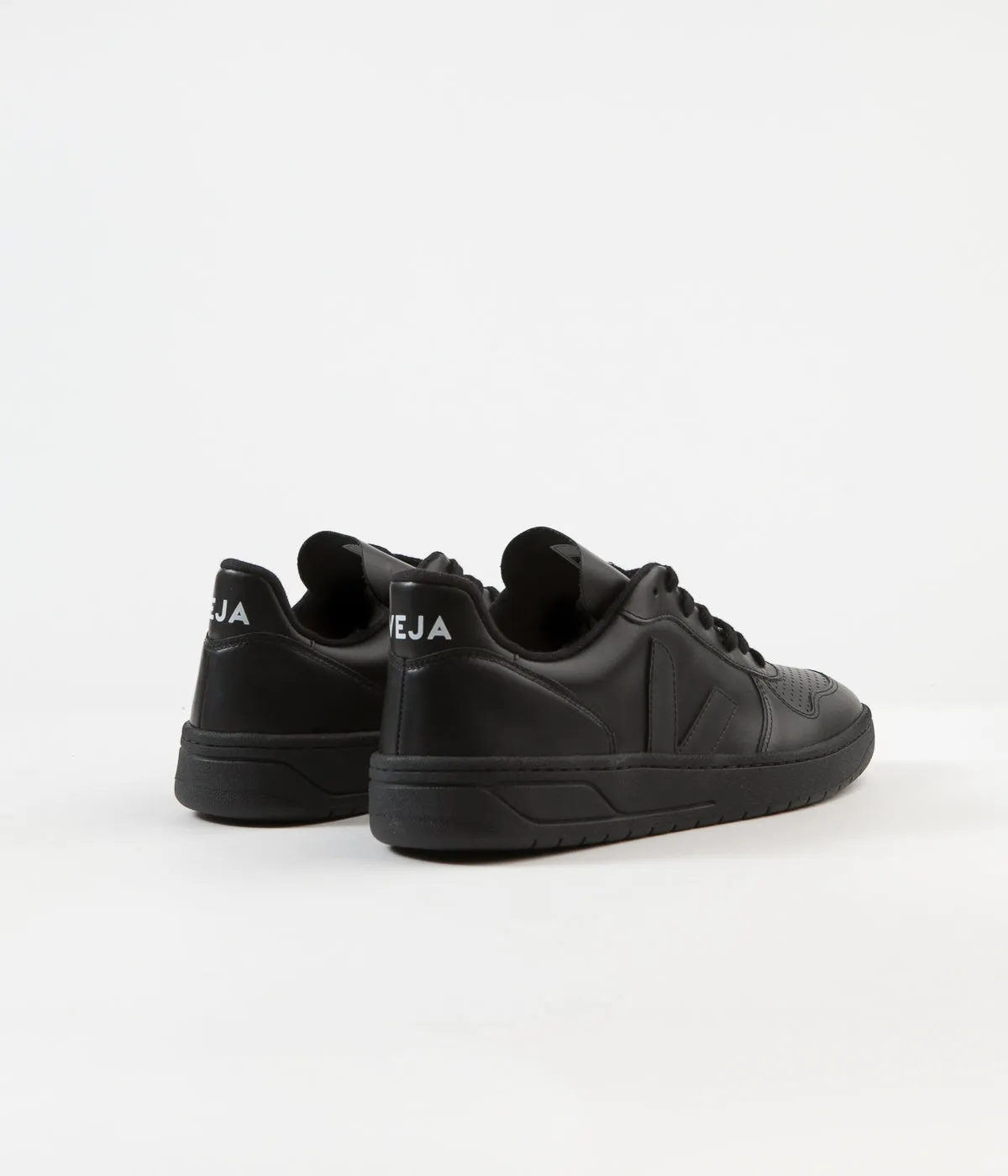 Veja V-10 Leather Shoes - Full Black