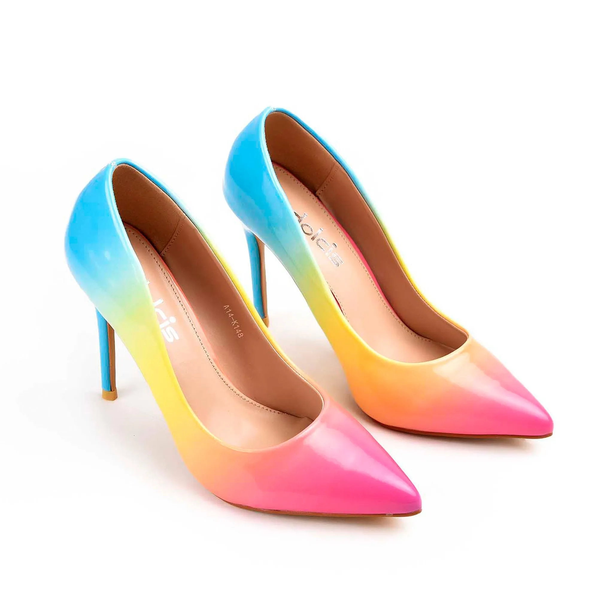 Vibrant Multi-Tone Gradient Stiletto Heels | 474M-MT