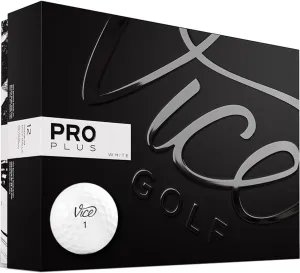 Vice Golf Pro Plus White Golf Ball - 1 Dozen