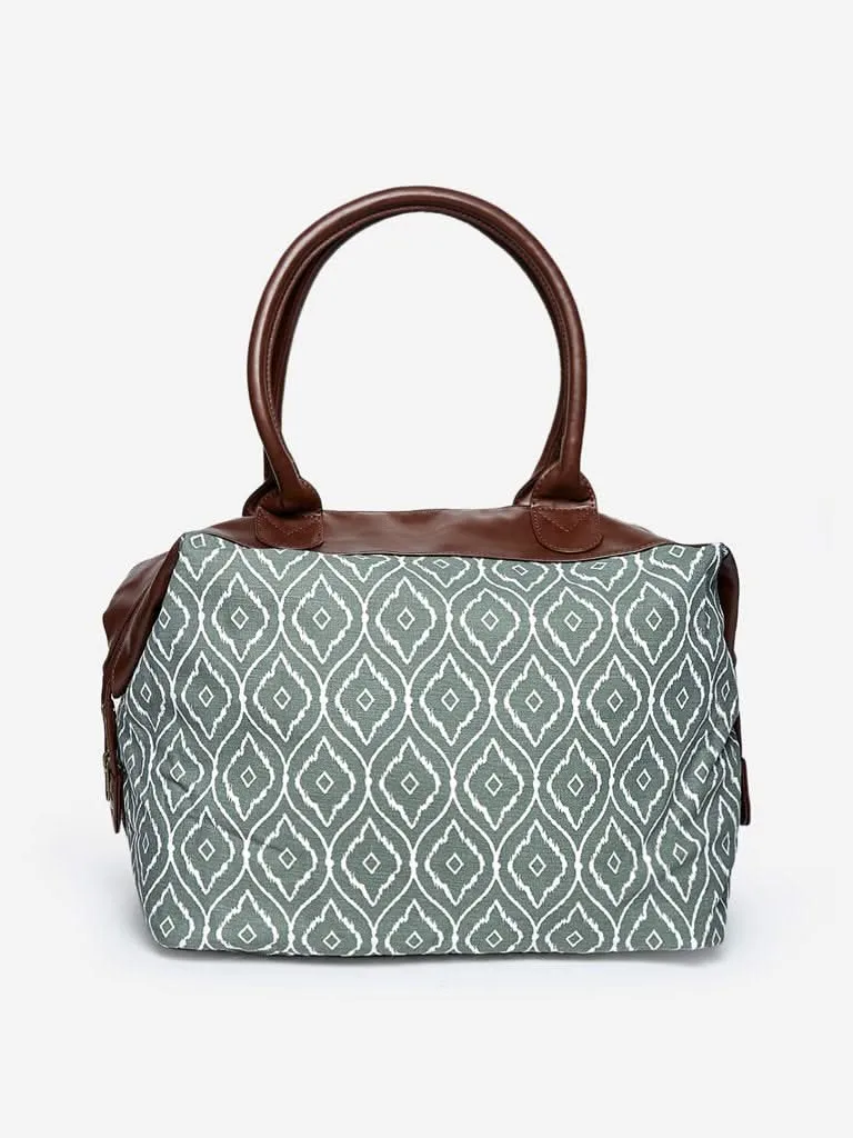 Westside Sage Green Ethnic Print Tote Bag